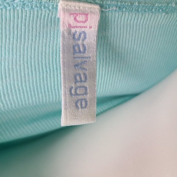 PJ SALVAGE Solid All Blue Short Sleeve V Neck Pajama Top Womens Size S Small - Picture 5 of 7